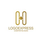 画像1: 黄金色の「H」とひし形のロゴ (1)