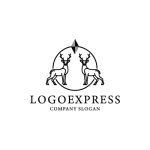 画像1: 自然を愛し未来へ導く、鹿と菱形のロゴ (1)