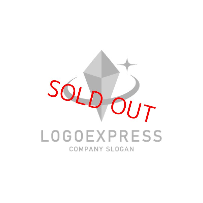 画像1: ダイヤモンドと星のスタイリッシュなロゴ (1)