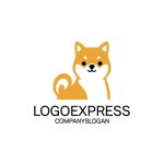 画像1: 可愛い柴犬のロゴ (1)