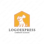 画像1: 犬と犬小屋の可愛いロゴ (1)