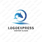 画像1: サメの躍動感のあるロゴ (1)