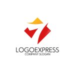 画像1: ダイナミックな数字7のロゴ (1)