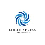 画像1: ダイナミックな渦巻きのロゴ (1)