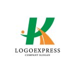 画像1: 躍動感のあるK字ロゴ (1)