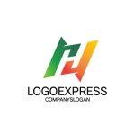 画像1: ダイナミックなHのロゴ (1)