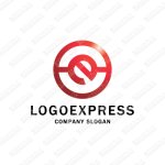 画像1: 円とeを組み合わせたクールなロゴ (1)