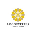 画像1: エレガントな菊のロゴ (1)