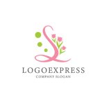 画像1: エレガントなSとチューリップのロゴ (1)