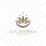 画像1: エレガントなフラワーアレンジメントと星のロゴ (1)