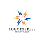 画像1: エネルギッシュな稲妻のロゴ (1)