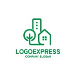 画像1: 環境に優しいコネクテッドビルディングのロゴ (1)