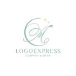 画像1: エレガントな筆記体Aロゴ (1)