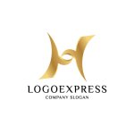 画像1: 洗練されたエレガントなHロゴ (1)