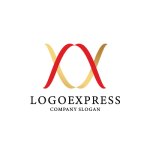 画像1: エレガントなXXロゴ (1)