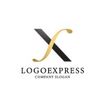 画像1: エレガントな筆記体Xロゴ (1)