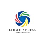 画像1: 色鮮やかな調和を表現する円形ロゴ (1)