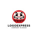 画像1: 目標達成を力強く後押しするだるまのロゴ (1)