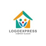 画像1: 家族を支える家のロゴ (1)