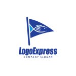 画像1: 旗印の魚ロゴ (1)