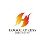 画像1: 炎のHロゴ (1)