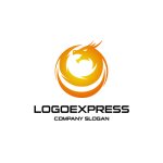 画像1: 炎の竜のロゴ (1)