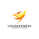 画像1: 炎の不死鳥ロゴ (1)