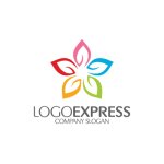 画像1: 五色の花びら万華鏡ロゴ (1)