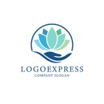 画像1: 慈愛の手が育む蓮の花ロゴ (1)