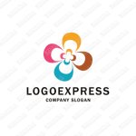 画像1: 花の可愛らしいロゴ (1)