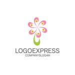 画像1: 花と人々が繋がる共生ロゴ (1)