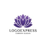 画像1: 蓮の花と人々が織りなす調和と成長のロゴ (1)