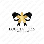 画像1: 花とリボンのゴージャスなロゴ (1)