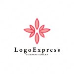 画像1: 花びらのおしゃれなロゴ (1)