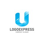 画像1: 流れるようなU字のロゴ (1)