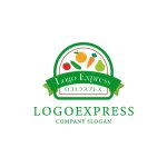 画像1: 新鮮な野菜と果物のロゴ (1)