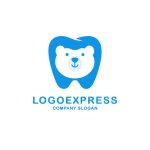 画像1: フレンドリーベア歯科医のロゴ (1)