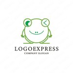 画像1: カエルの可愛らしいロゴ (1)