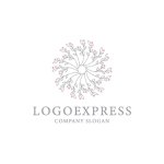 画像1: フェミニンな植物のロゴ (1)