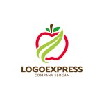 画像1: フレッシュなりんごと成長のロゴ (1)