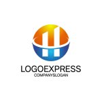 画像1: 未来へ伸びる、Hを象ったビル群のロゴ (1)