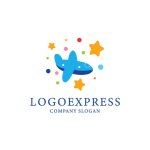 画像1: 子供向けの飛行機ロゴ (1)