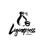 画像1: 筆文字の徳利とぐい呑みロゴ (1)