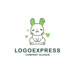 画像1: やさしいうさぎロゴ (1)