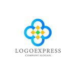 画像1: 幾何学的な企業ロゴ (1)