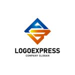 画像1: 幾何学的なABロゴ (1)