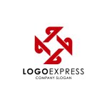 画像1: 幾何学的なBの組み合わせのロゴ (1)