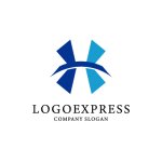 画像1: 幾何学的なHロゴ (1)