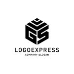 画像1: 幾何学的なGSのロゴ (1)