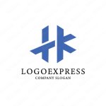 画像1: 幾何学的なHKのロゴ (1)